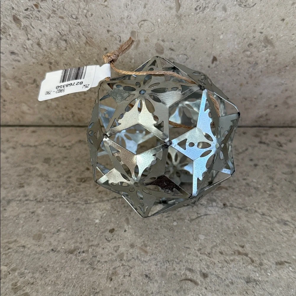 West Elm Metal Round Star Ornaments / Set of 3